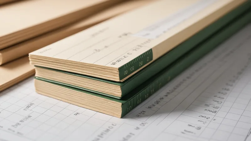 Contract ROI measurement concept with document stacks