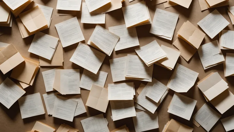 Tangled document workflow representing contract lifecycle chaos